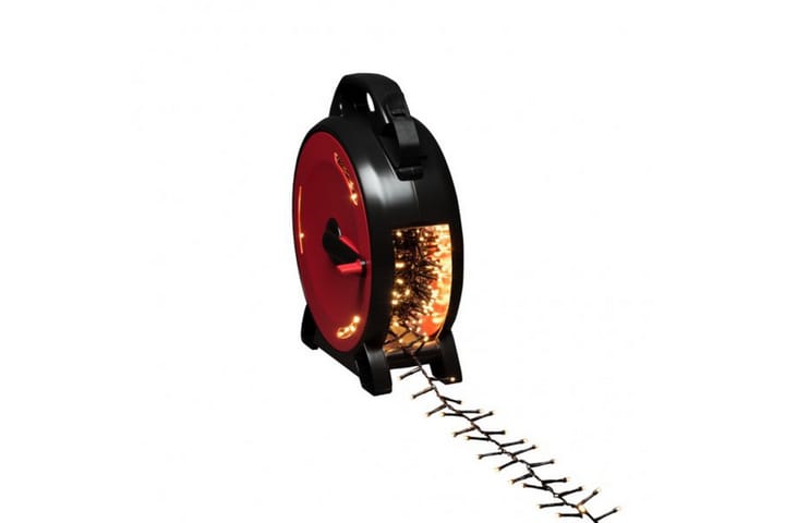 Kabelsnelle, 1200 varmhvite LED Svart/Rød - Konstsmide - Belysning - Dekorasjonsbelysning - Dekorativ utendørsbelysning - Lyslenke utendørs