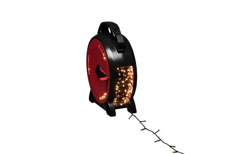 Kabelsnelle, 800 varmhvite LED Svart/Rød - Konstsmide - Belysning - Dekorasjonsbelysning - Dekorativ utendørsbelysning - Lyslenke utendørs