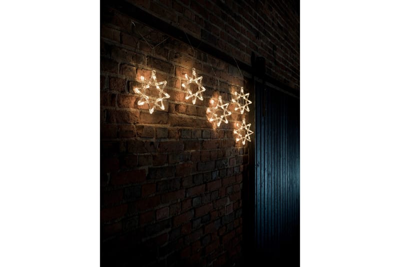 Stjerner 5 stk akryl LED Transparent - Konstsmide - Belysning - Dekorasjonsbelysning - Dekorativ utendørsbelysning - Lyslenke utendørs