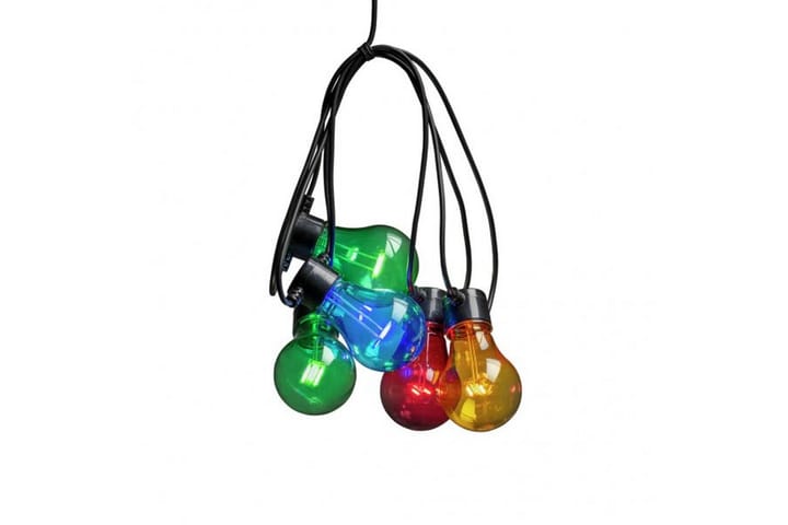 Tilleggsslynge E27 10 farge LED Svart - Konstsmide - Belysning - Dekorasjonsbelysning - Dekorativ utendørsbelysning - Lyslenke utendørs