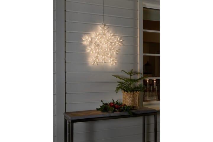 Snøfnugg akryl 58cm hvit LED Transparent - Konstsmide - Belysning - Dekorasjonsbelysning