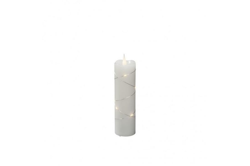 Vokslys 5x17,8 cm LED Hvit - Konstsmide - Belysning - Dekorasjonsbelysning - Dekorativ innendørsbelysning - Batteridrevne lys