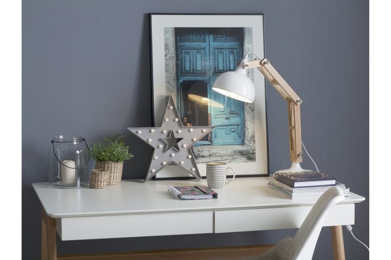 Skrivebordslampe Salado 53 cm - Hvit - Belysning - Innendørsbelysning & Lamper - Bordlampe - Skrivebordslampe & kontorlampe