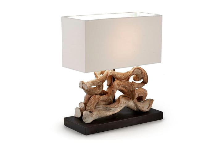 Bordlampe Temoc 40x20 cm - Natur|Hvit - Belysning - Innendørsbelysning & Lamper - Soveromslampe - Sengelamper - Nattbordslampe stående