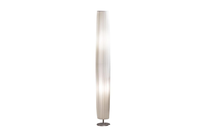 Gulvlampe 120 cm rund hvit/krom/latex - Belysning - Innendørsbelysning & Lamper - Gulvlampe