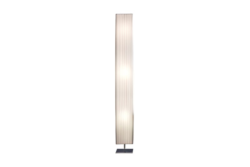 Gulvlampe 160 cm Firkantet hvit/krom/latex - Belysning - Innendørsbelysning & Lamper - Gulvlampe