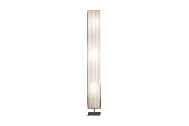 Gulvlampe 160 cm Firkantet hvit/krom/latex