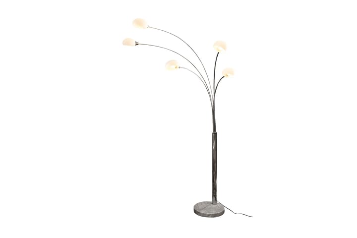 Gulvlampe Harrow - Sølv/Hvit - Belysning - Innendørsbelysning & Lamper - Gulvlampe - Femarmet gulvlampe
