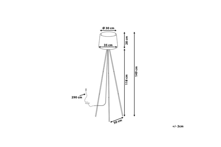 Gulvlampe Sambra 149 cm - Svart - Belysning - Innendørsbelysning & Lamper - Gulvlampe