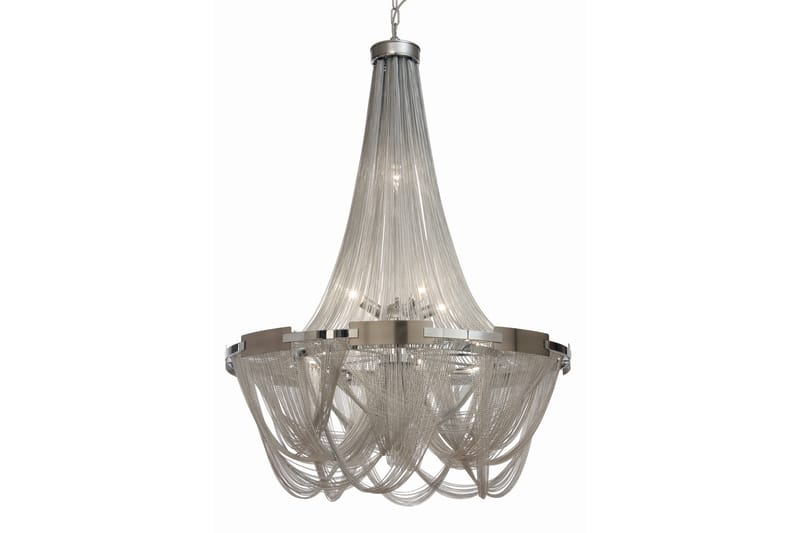 Taklampe Storkedjan 10 Lyse Sølv - AG Home & Light - Belysning - Innendørsbelysning & Lamper - Taklampe - Krystallkrone & takkrone