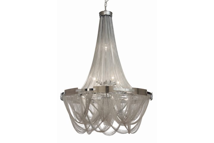 Taklampe Storkedjan 10 Lyse Sølv - AG Home & Light - Belysning - Innendørsbelysning & Lamper - Taklampe - Krystallkrone & takkrone