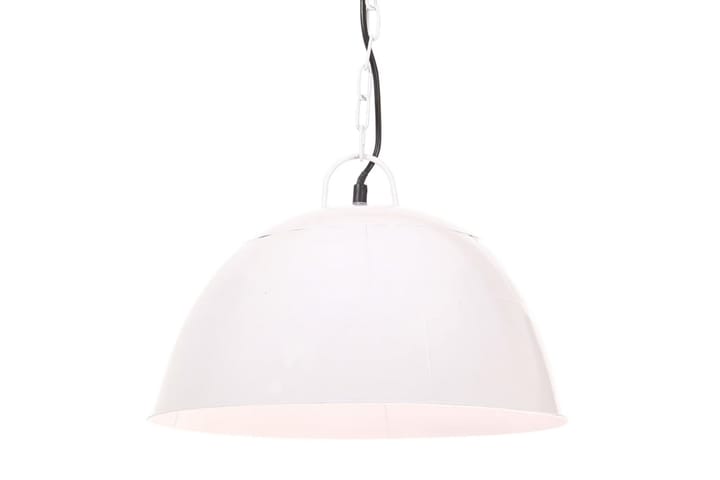 Industriell vintage hengelampe 25 W hvit rund 41 cm E27 - Hvit - Belysning - Innendørsbelysning & Lamper - Taklampe