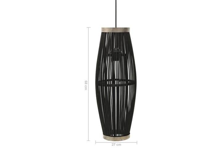 Pendellampe svart selje 40 W 27x68 cm oval E27 - Belysning - Innendørsbelysning & Lamper - Taklampe