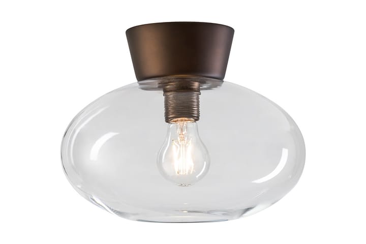 Plafondlampe Bullo 27x21 cm Oksid/Klart Glass
