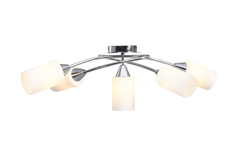 Taklampe keramikkskjermer for 5 E14 lyspærer hvit kjegle - Belysning - Innendørsbelysning & Lamper - Taklampe