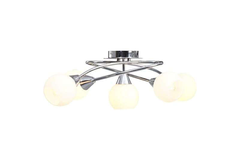 Taklampe keramikkskjermer for 5 E14 lyspærer hvit kule - Belysning - Innendørsbelysning & Lamper - Plafond
