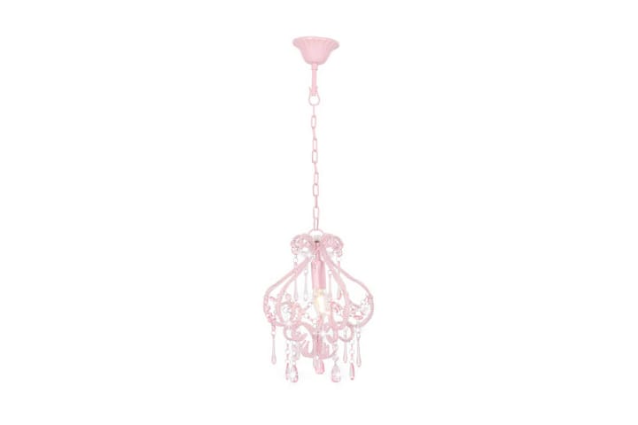 Taklampe med perler rosa rund E14 - Rosa - Belysning - Innendørsbelysning & Lamper - Taklampe