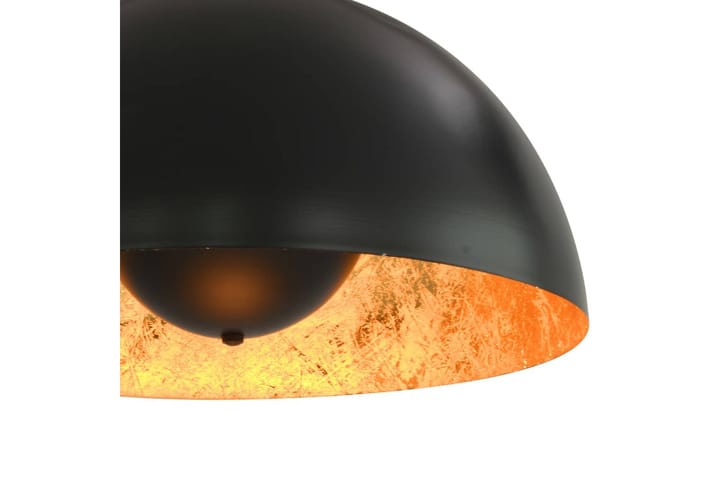 Taklamper 2 stk svart og gull halvkuleformet 40 cm E27 - Svart - Belysning - Innendørsbelysning & Lamper - Taklampe