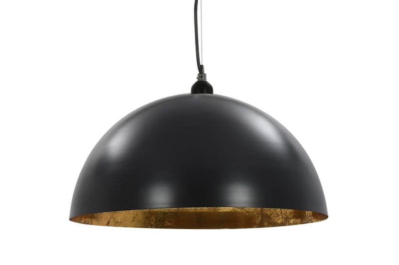 Taklamper 2 stk svart og gull halvkuleformet 50 cm E27 - Svart - Belysning - Innendørsbelysning & Lamper - Taklampe