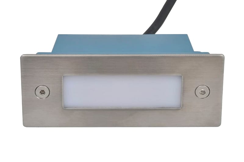 LED-trappelys innfelt 6 stk 44x111x56 mm - Sølv - Belysning - Innendørsbelysning & Lamper - Trappebelysning