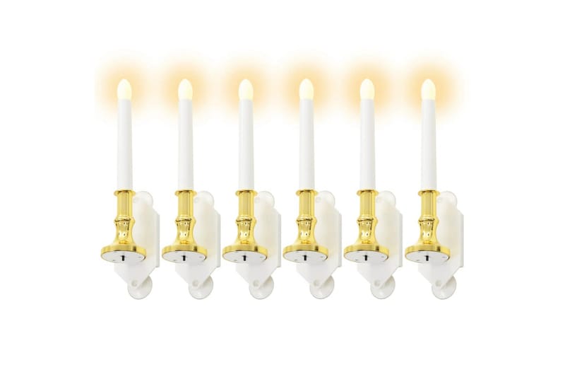 Soldrevne stearinlys 6 stk LED-lys varm hvit - Gull - Belysning - Innendørsbelysning & Lamper - Vegglampe