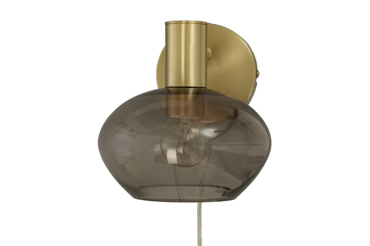 Vegglampe Bell Messing / Smoke farget - Aneta - Belysning - Innendørsbelysning & Lamper - Vegglampe