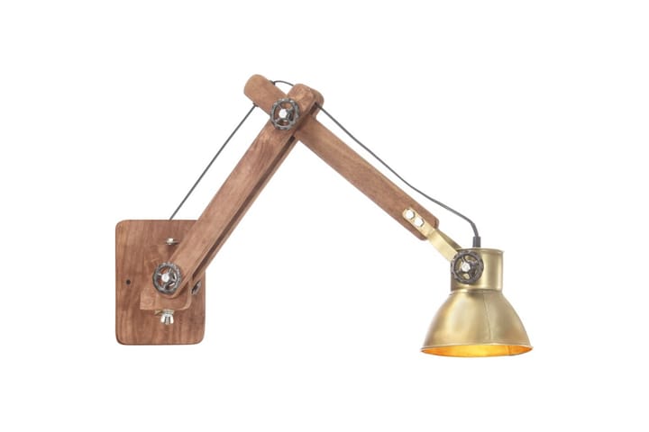 Vegglampe i industriell stil messing rund E27 - Gul - Belysning - Innendørsbelysning & Lamper - Vegglampe - Veggarmatur