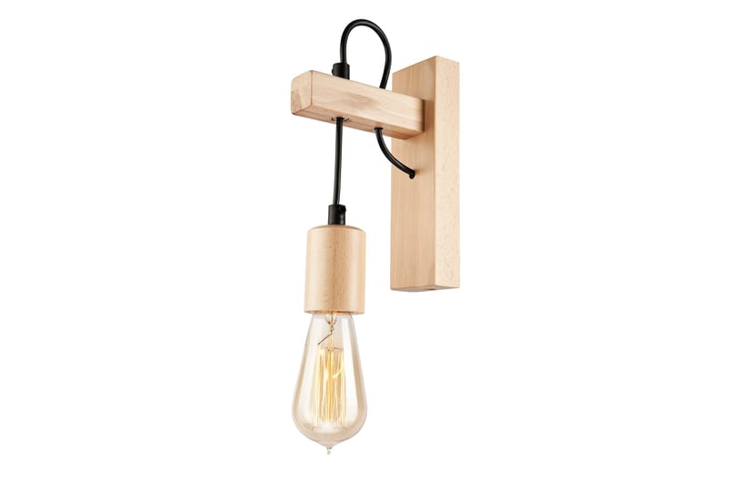 Vegglampe Leon - Svart|Natur - Belysning - Innendørsbelysning & Lamper - Vegglampe - Veggarmatur