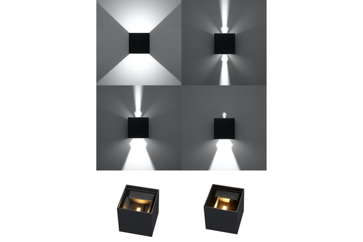 Vegglampe Luca Led Svart - Sollux Lighting - Belysning - Innendørsbelysning & Lamper - Vegglampe