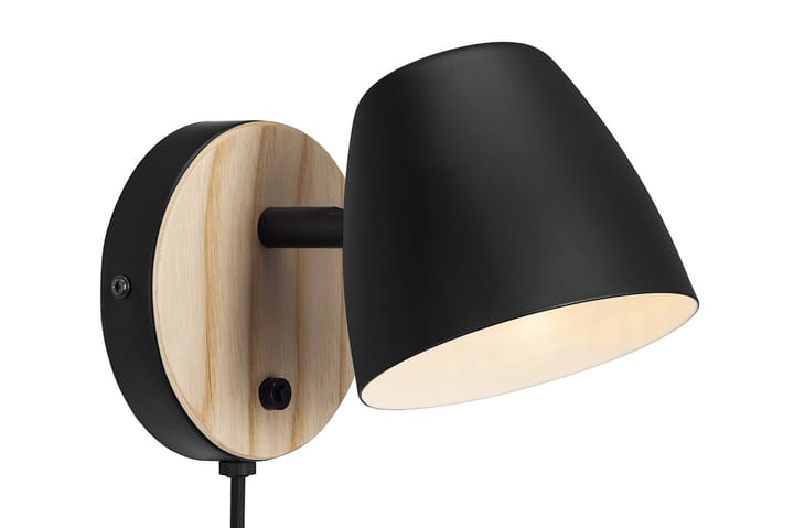 Vegglampe Theo med Arm Svart - NORDLUX - Belysning - Innendørsbelysning & Lamper - Vegglampe