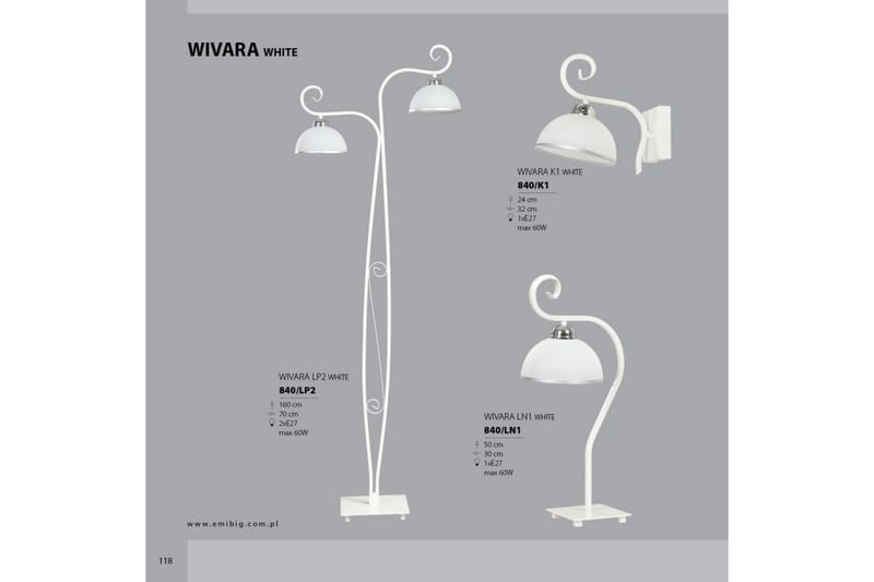 Wivara K1 Vegglampe Hvit - Scandinavian Choice - Belysning - Innendørsbelysning & Lamper - Vegglampe