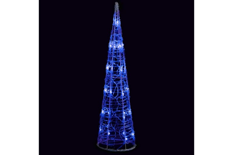 Dekorativ LED-lyskjegle akryl blå 60 cm - Blå - Belysning - Julebelysning - Julebelysning utendørs