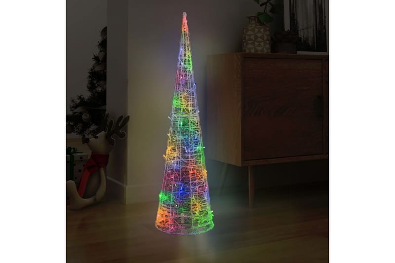 Dekorativ LED-lyskjegle akryl flerfarget 120 cm - Flerfarget - Belysning - Julebelysning - Julebelysning utendørs