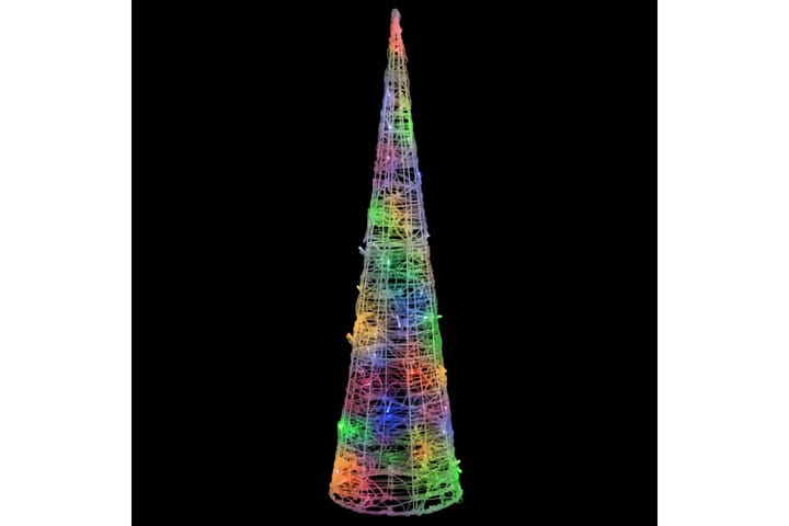 Dekorativ LED-lyskjegle akryl flerfarget 120 cm - Flerfarget - Belysning - Julebelysning - Julebelysning utendørs