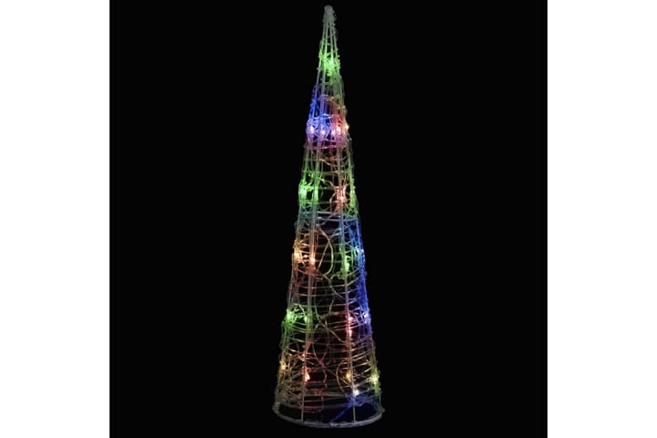 Dekorativ LED-lyskjegle akryl flerfarget 60 cm - Flerfarget - Belysning - Julebelysning - Julebelysning utendørs
