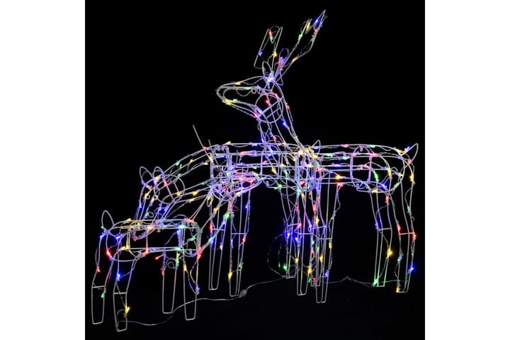 Julelysdekorasjon reinsdyr 3 deler 229 LEDs - Flerfarget - Belysning - Julebelysning - Julebelysning utendørs