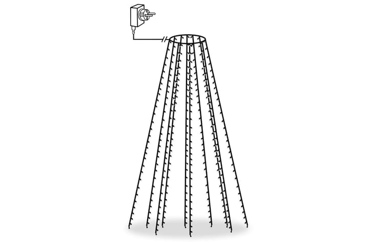 Nettlys for juletre med 300 LED kaldhvit 300 cm - Hvit - Belysning - Julebelysning - Julelys