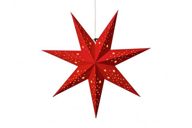 Papirstjerne fløyel 60 cm Rød - Konstsmide - Belysning - Julebelysning - Adventsstjerne
