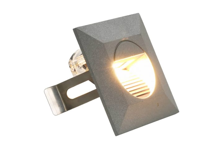 Utendørs LED-vegglamper 6 stk 5 W sølv firkantet - Sølv - Belysning - Utendørsbelysning - Fasadebelysning & vegglykter