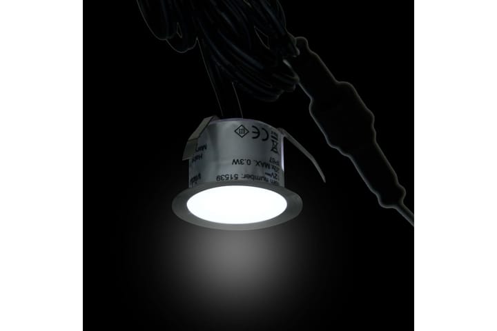 LED-bakkelys 6 stk kald hvit - Svart - Belysning - Utendørsbelysning - Markbelysning