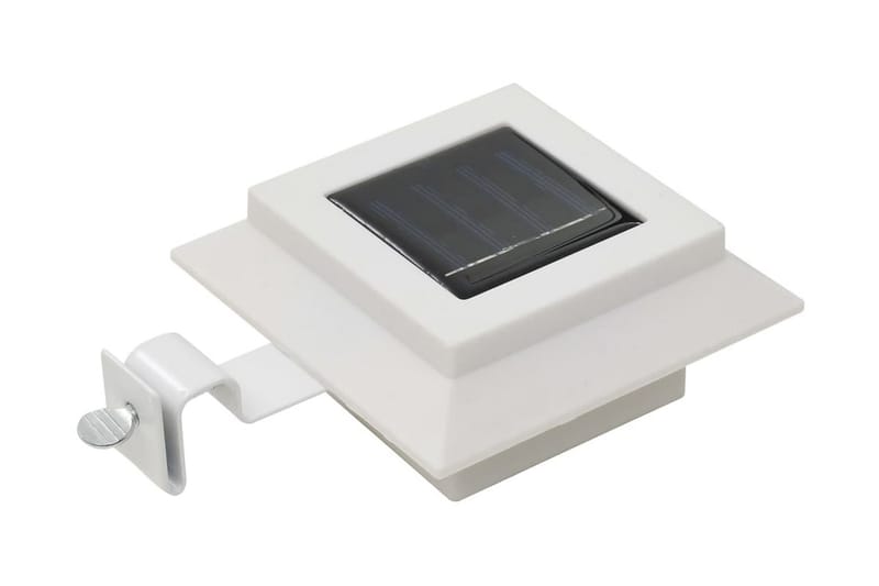 Utendørs sollampe 6 stk LED firkantet 12 cm hvit - Hvit - Møbler - Stoler - Barstol