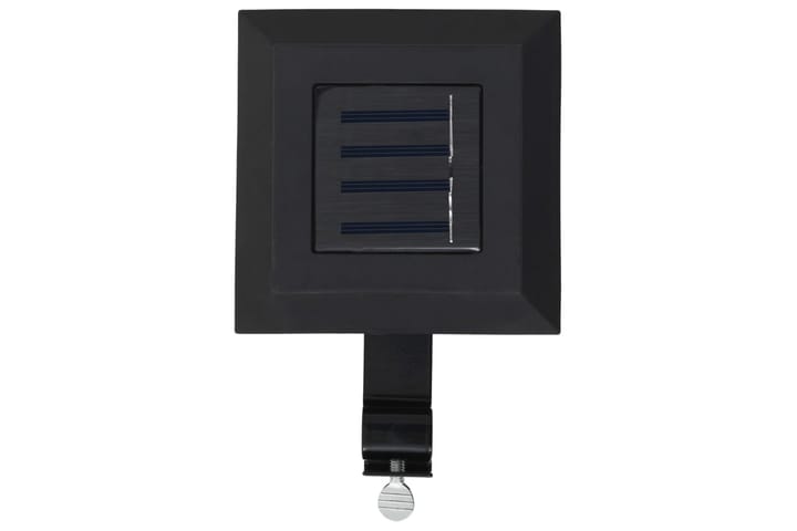 Utendørs sollampe 6 stk LED firkantet 12 cm svart - Hvit|Svart - Belysning - Utendørsbelysning - Solcellebelysning