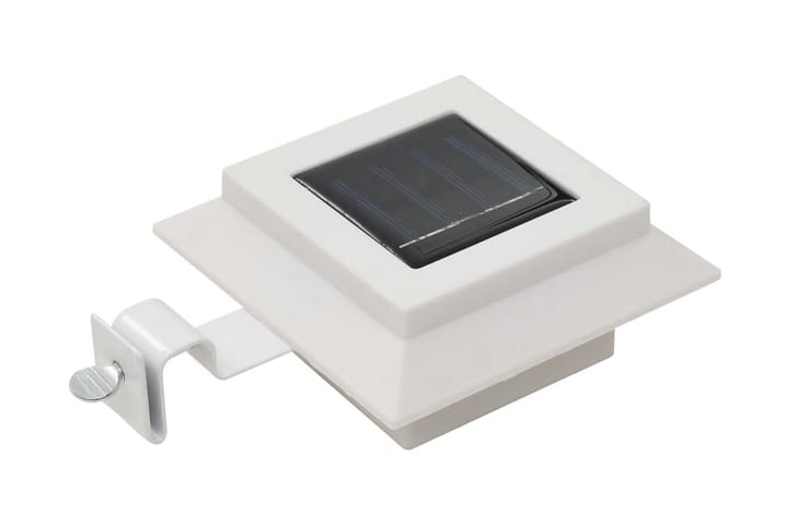 Utendørs sollamper 12 stk LED firkantet 12 cm hvit - Belysning - Utendørsbelysning - Solcellebelysning