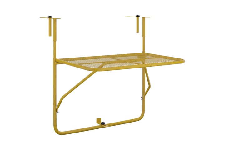 Balkongbord gull 60x40 cm stål - Gull - Hagemøbler & utemiljø - Balkong & terrasse - Balkongmøbler - Balkongbord