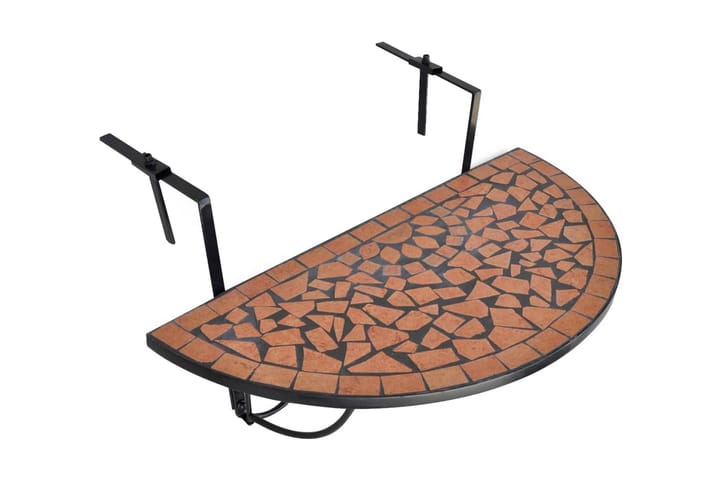 Hengende balkongbord terrakotta mosaikk - Brun - Hagemøbler & utemiljø - Balkong & terrasse - Balkongmøbler - Balkongbord