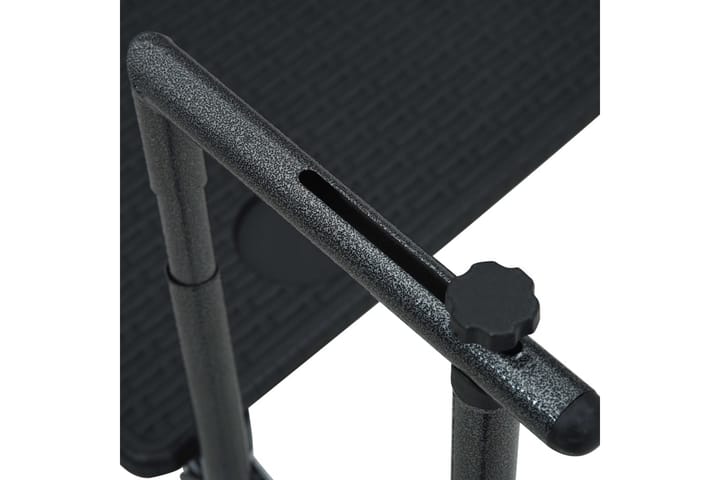 Hengende balkongbord svart 60x64x83,5cm plast rottingutseend - Hagemøbler - Balkongmøbler - Balkongbord