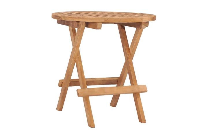 Sammenleggbart hagebord 50x50x50 cm heltre teak - Brun - Hagemøbler - Balkongmøbler - Balkongbord