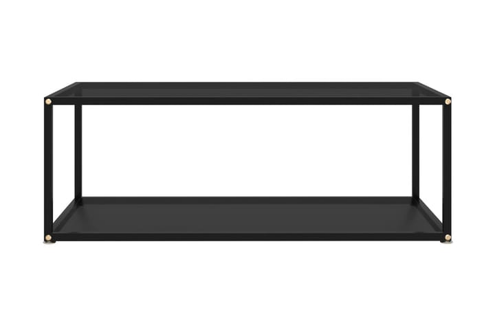 Tebord svart 100x50x35 cm herdet glass - Svart - Hagemøbler - Balkongmøbler - Balkongbord