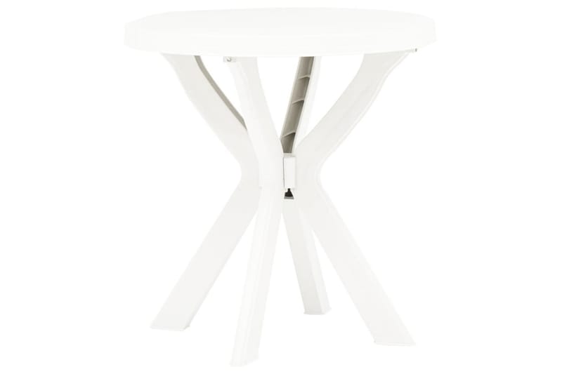 Bistrobord hvit Ø70 cm plast - Hagemøbler & utemiljø - Hagebord - Cafébord