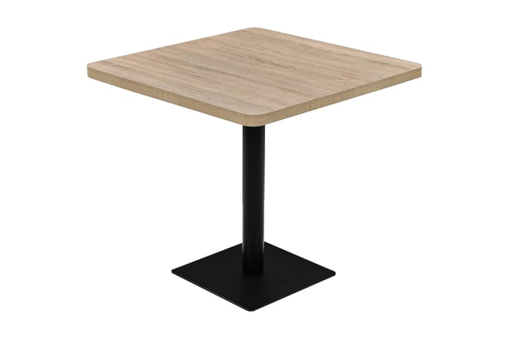 Bistrobord MDF og stål firkantet 80x80x75 cm eikefarge - Beige - Hagemøbler & utemiljø - Hagebord - Cafébord